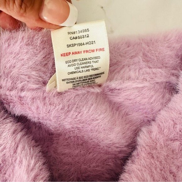 For Love And Lemons Faux Mohair Short Lavender Cozy Knit  Size Small NWOT - Picture 7 of 8